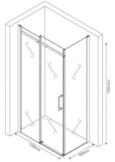 Душевой уголок Berges Melita 120x90см хром 061018